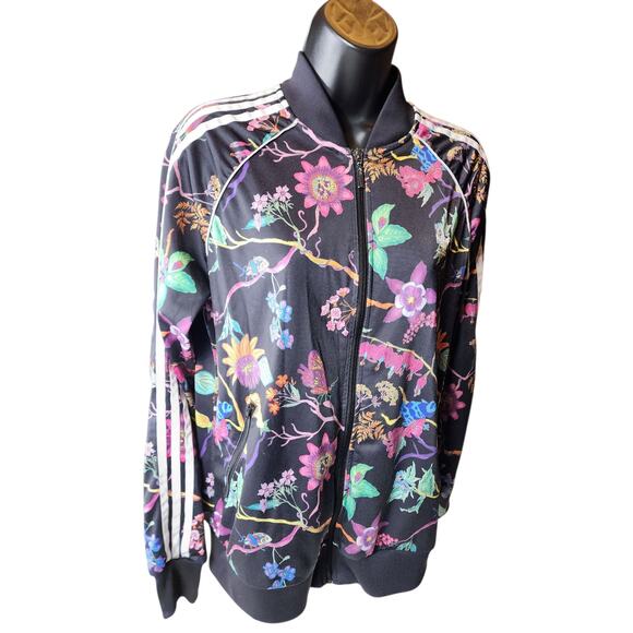Adidas Originals Track Jacket Large Poisonous Garden Floral Zip Retro Streetwear - Picture 13 of 16